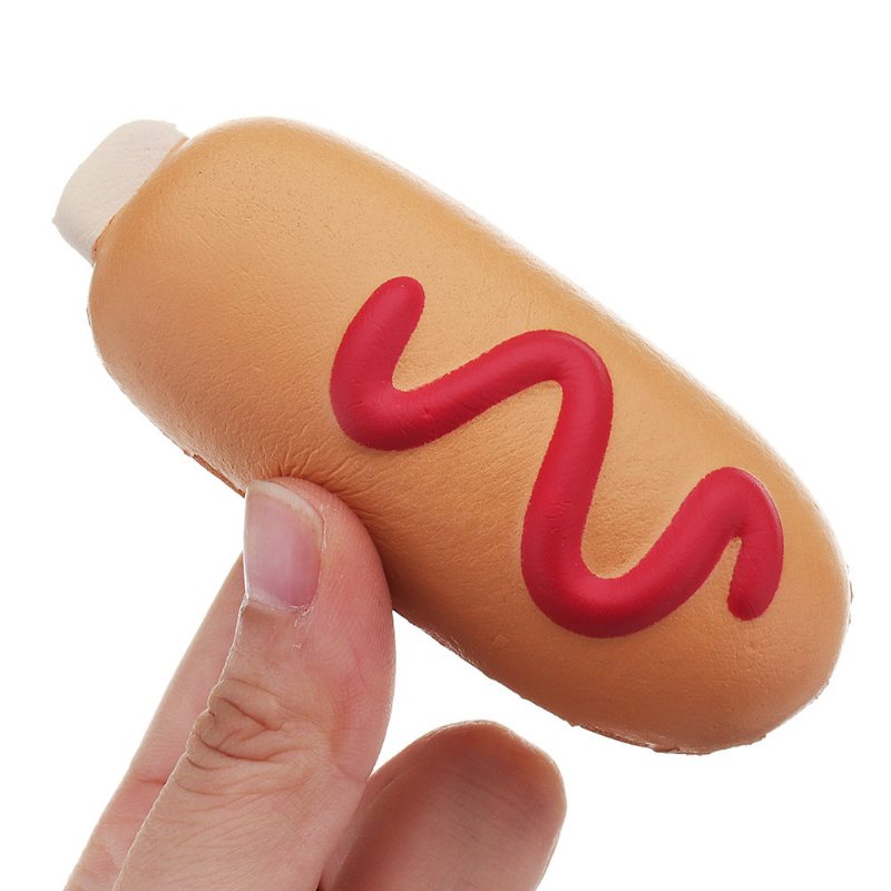 Hot Dog Squishy Plyšová Hračka Slow Rising Bun Kawaii Cartoon Darčeková Kolekcia