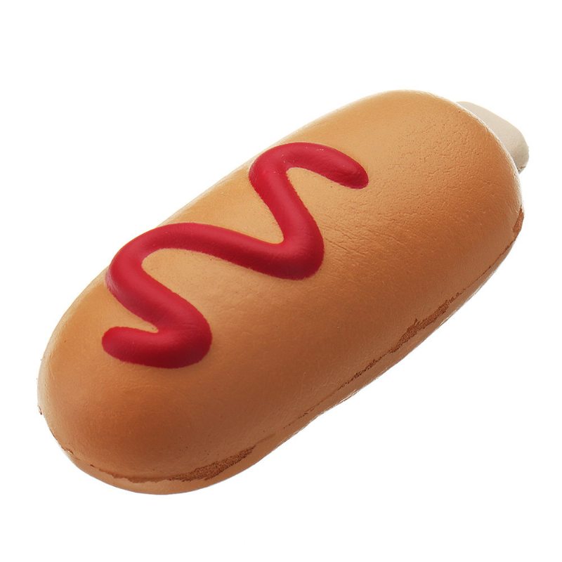 Hot Dog Squishy Plyšová Hračka Slow Rising Bun Kawaii Cartoon Darčeková Kolekcia