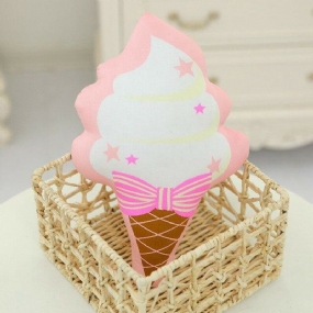 Ice Cream Bowknot Throw Vankúš Bavlnená Látková Pohovka Posteľ Do Auta Home Decor