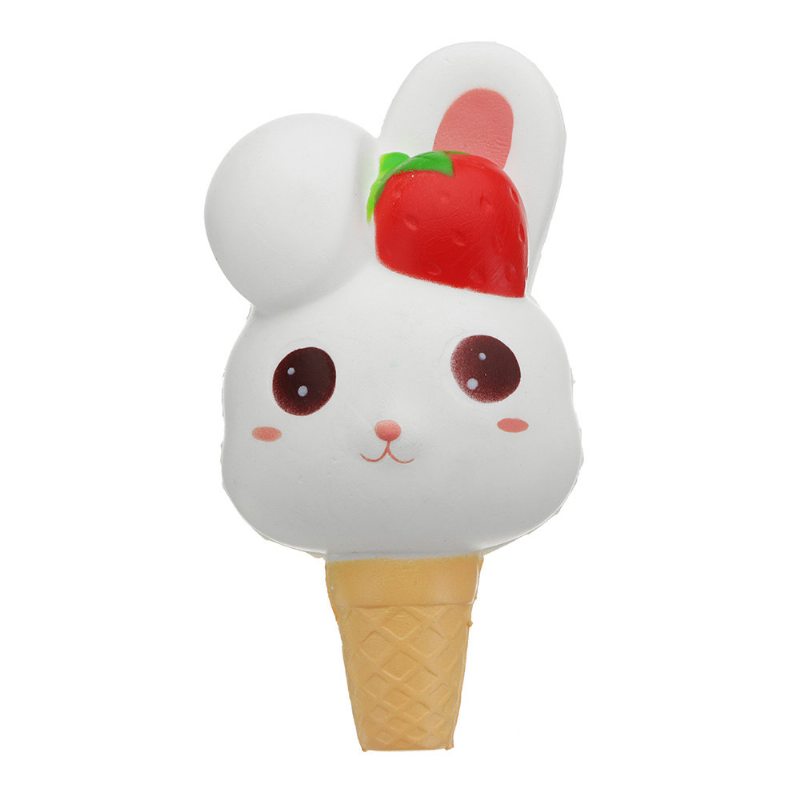 Kawaii Rabbit Ice Cream Squishy Pomaly Rastúca S Obalom Kolekcia Darček