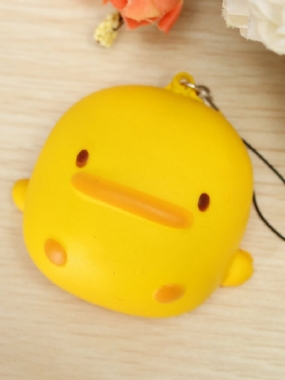 Kawaii Squishy Yellow Duck Mäkká Roztomilá Taška Na Telefón S Popruhom Ako Darček