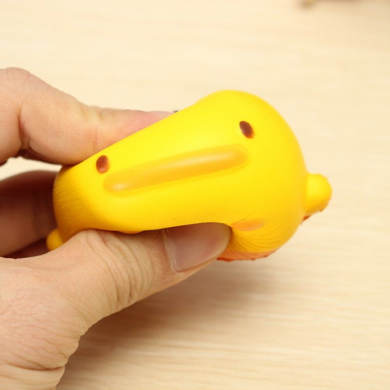 Kawaii Squishy Yellow Duck Mäkká Roztomilá Taška Na Telefón S Popruhom Ako Darček