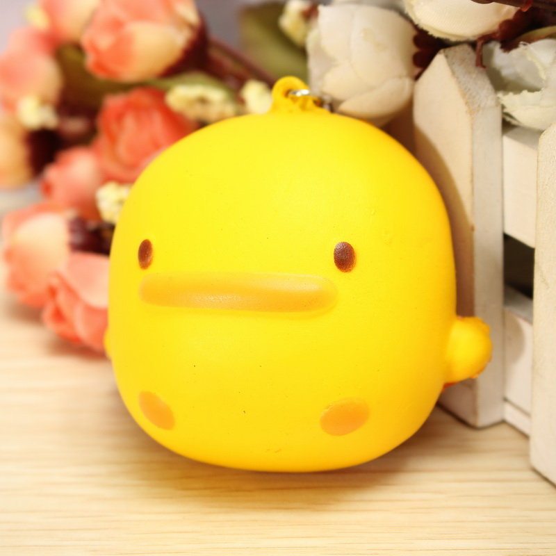 Kawaii Squishy Yellow Duck Mäkká Roztomilá Taška Na Telefón S Popruhom Ako Darček