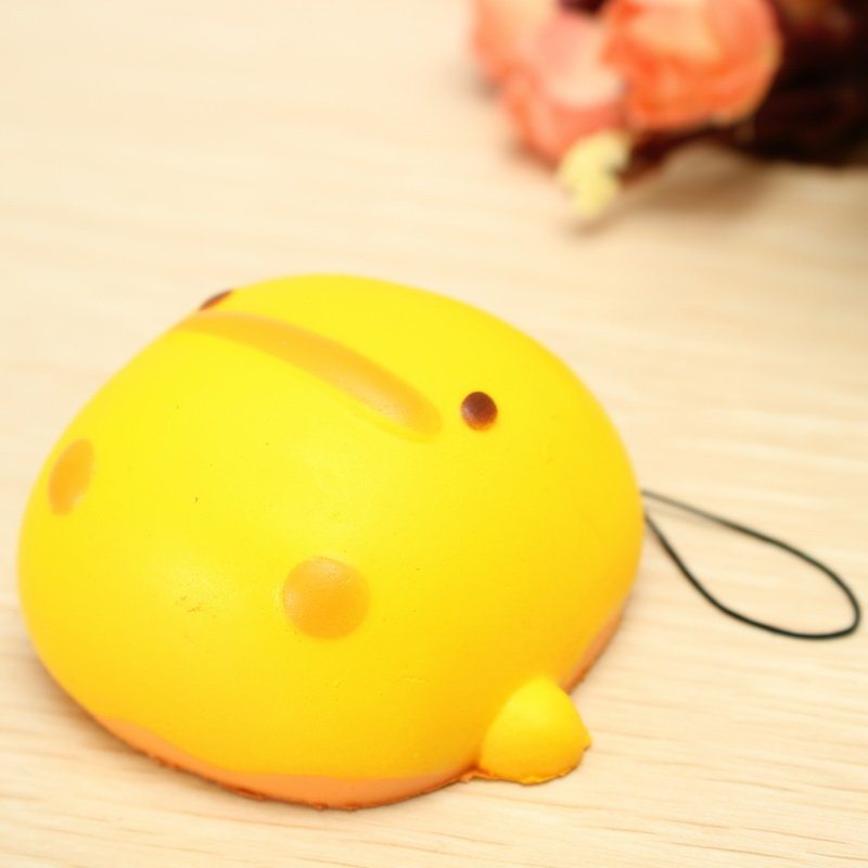 Kawaii Squishy Yellow Duck Mäkká Roztomilá Taška Na Telefón S Popruhom Ako Darček