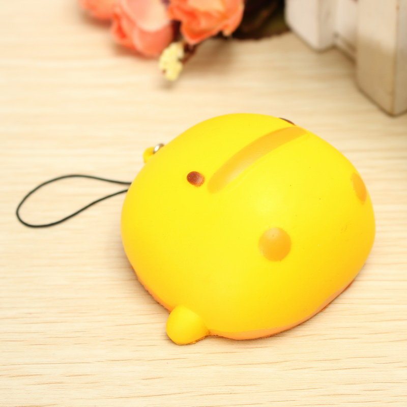 Kawaii Squishy Yellow Duck Mäkká Roztomilá Taška Na Telefón S Popruhom Ako Darček