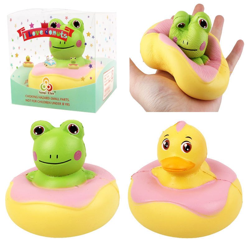 Kawaii Žaba Kačica Squishy Pomaly Rastúce S Obalom Kolekcia Darčeková Plyšová Hračka