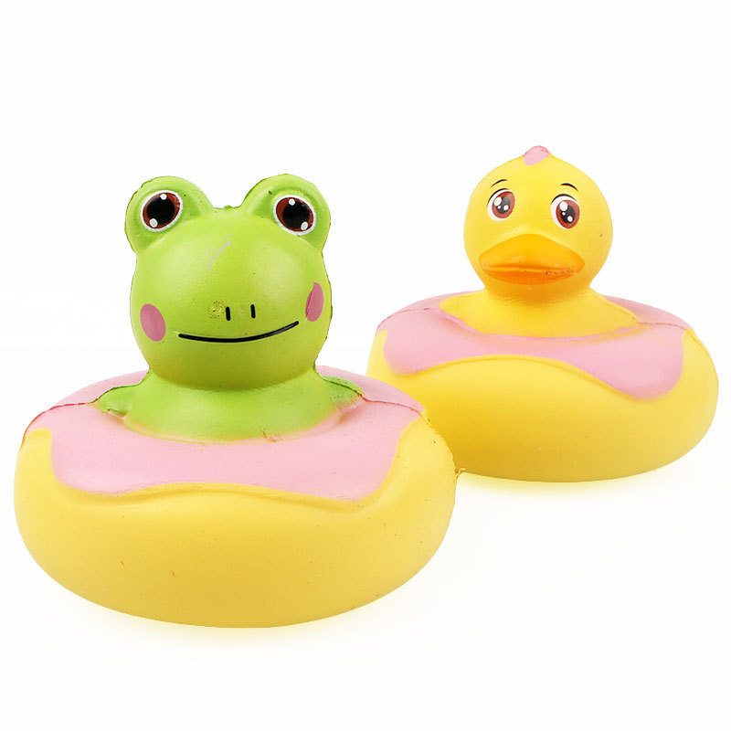 Kawaii Žaba Kačica Squishy Pomaly Rastúce S Obalom Kolekcia Darčeková Plyšová Hračka