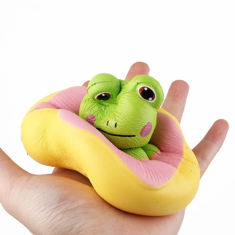 Kawaii Žaba Kačica Squishy Pomaly Rastúce S Obalom Kolekcia Darčeková Plyšová Hračka