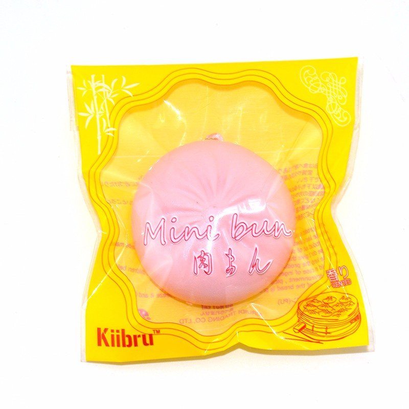 Kiibru Squishy Toy Bun Ružová Žltá Retiazka Taška Na Telefón Popruh Darček Dekor