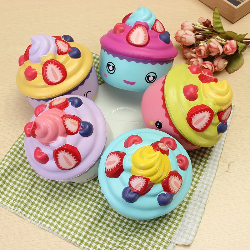 Leilei Squishy Jahoda Ovocný Zmrzlinový Pohár Cupcake Pomaly Stúpajúci Originálny Obal Kolekcia Darček