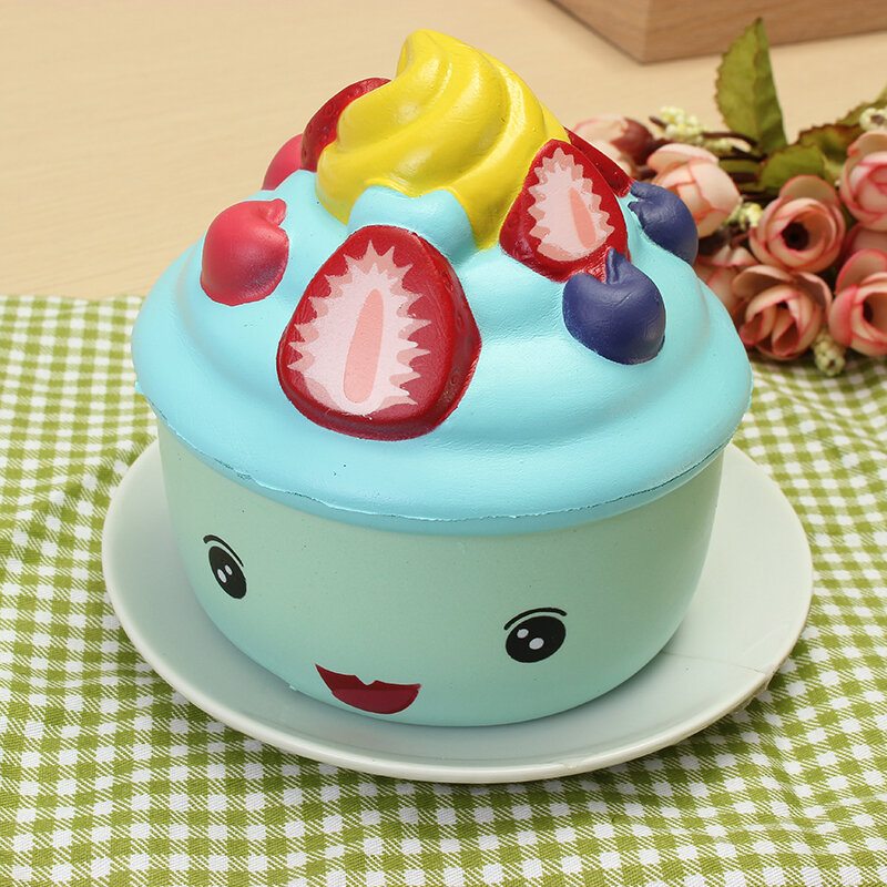 Leilei Squishy Jahoda Ovocný Zmrzlinový Pohár Cupcake Pomaly Stúpajúci Originálny Obal Kolekcia Darček