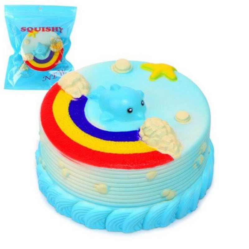 Nie Nie Squishy Jumbo Ocean Rainbow Cake Dolphin Star Pomaly Rastúce Originálne Balenie Dekorácia Darčeková Hračka