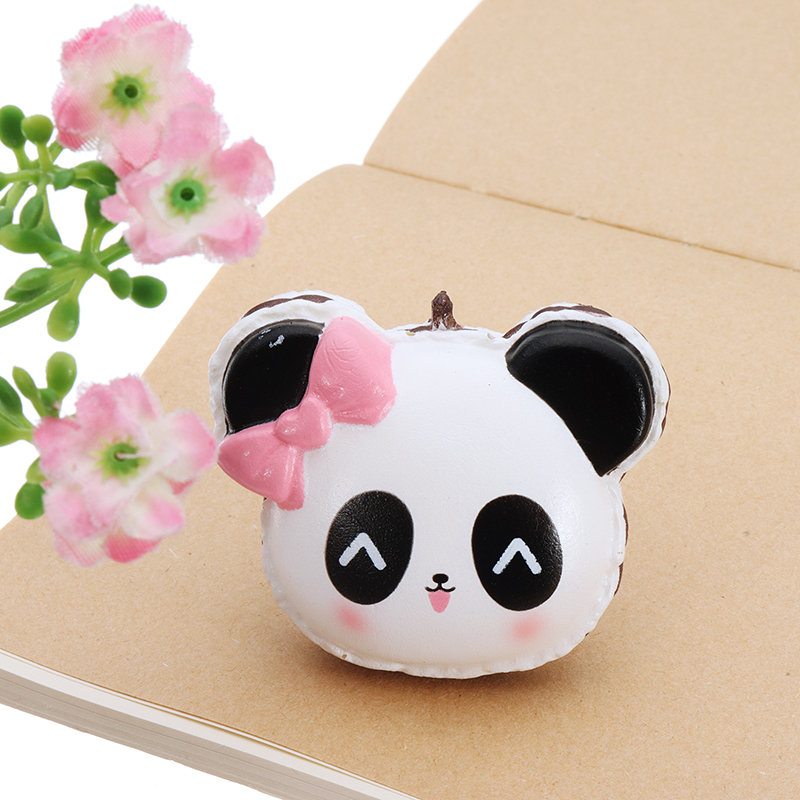 Panda Face Head Squishy Pomaly Stúpajúca S Obalom Kolekcia Darčeková Plyšová Hračka