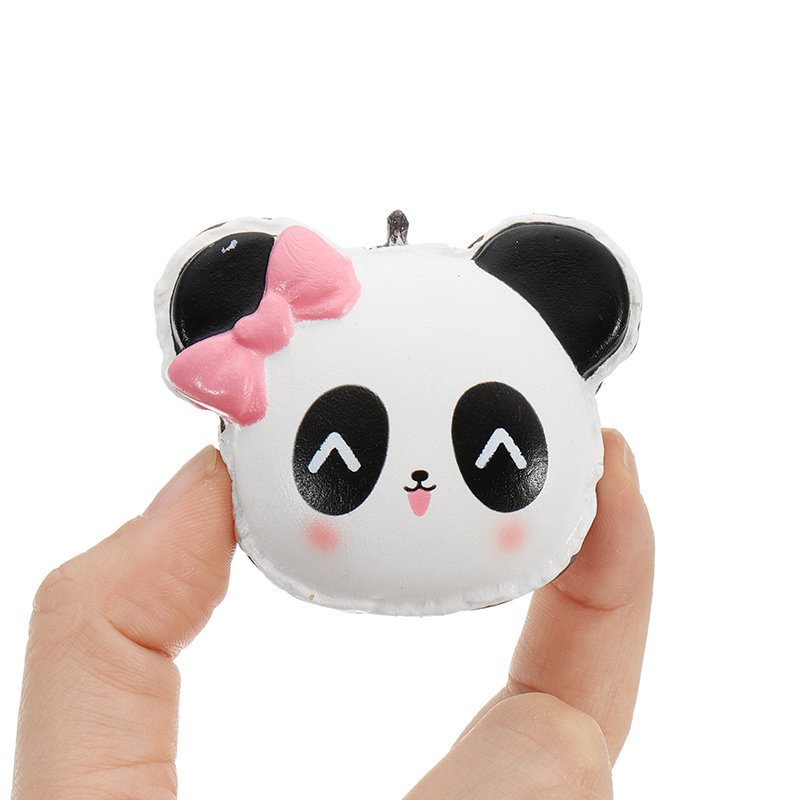 Panda Face Head Squishy Pomaly Stúpajúca S Obalom Kolekcia Darčeková Plyšová Hračka