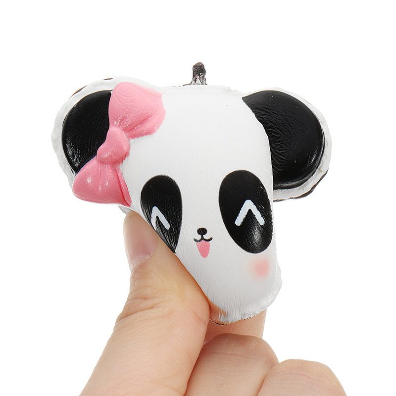 Panda Face Head Squishy Pomaly Stúpajúca S Obalom Kolekcia Darčeková Plyšová Hračka