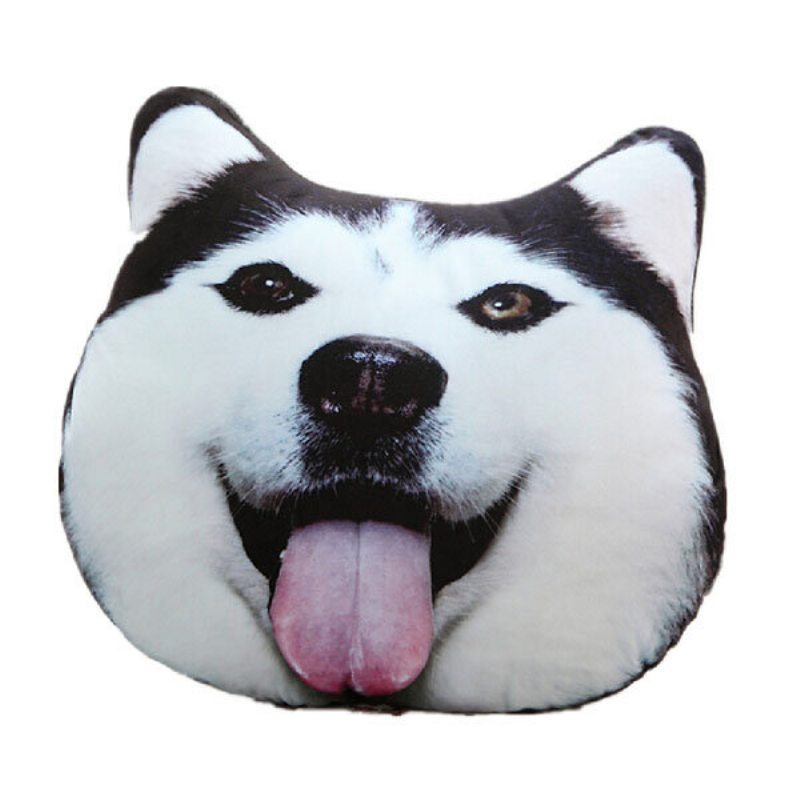 Plyšový 3d Vytlačený Vankúš Pre Psa Samojed Husky Doge Pre Psa Aljaška