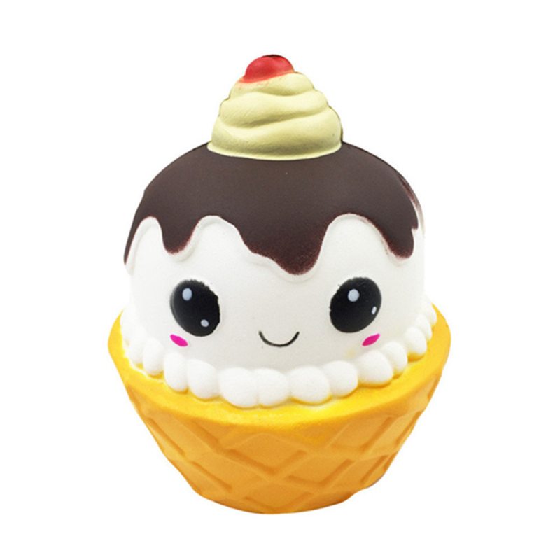 Roztomilá Hračka Kawaii Emoji Ice Cream Cup Squishy Pomaly Stúpajúca