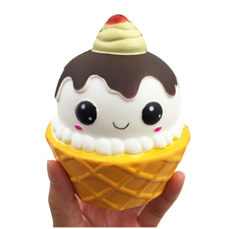 Roztomilá Hračka Kawaii Emoji Ice Cream Cup Squishy Pomaly Stúpajúca