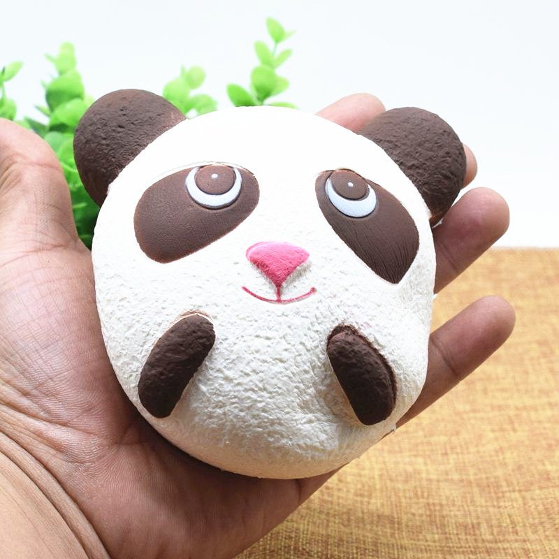 Roztomilý Chlieb Jumbo Panda Remienok Na Telefón Mäkké Prívesky Na Hlavu Squishy Taška Na Kľúče Na Mobil