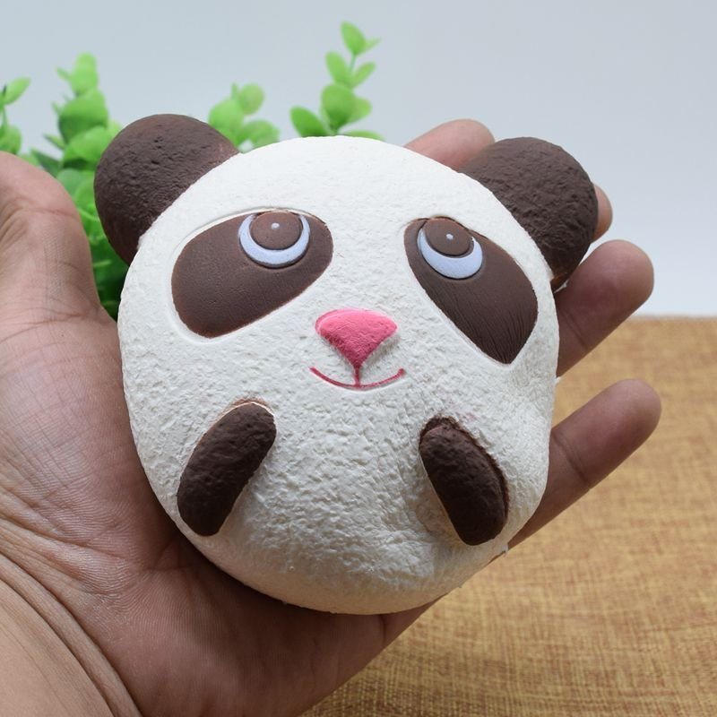 Roztomilý Chlieb Jumbo Panda Remienok Na Telefón Mäkké Prívesky Na Hlavu Squishy Taška Na Kľúče Na Mobil