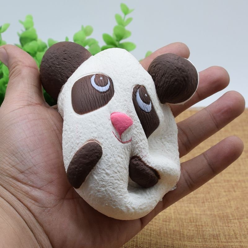 Roztomilý Chlieb Jumbo Panda Remienok Na Telefón Mäkké Prívesky Na Hlavu Squishy Taška Na Kľúče Na Mobil