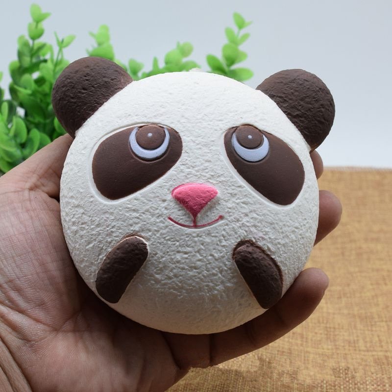 Roztomilý Chlieb Jumbo Panda Remienok Na Telefón Mäkké Prívesky Na Hlavu Squishy Taška Na Kľúče Na Mobil