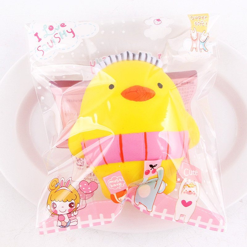 Sanqi Elan Squishy Cartoon Chicken Baby10 cm Pomaly Rastúce S Obalom Kolekcia Darčeková Hračka