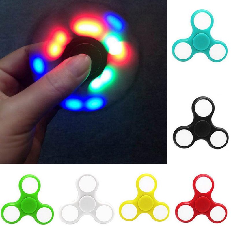 Sparkle Led Hand Spinner Flash Finger Edc Reliev Stress Fidget Stolná Hračka