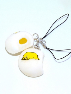 Squeeze Lazy Egg Yolk Uvoľňovač Stresu S Príveskom Na Tašku Na Telefón 4 cm