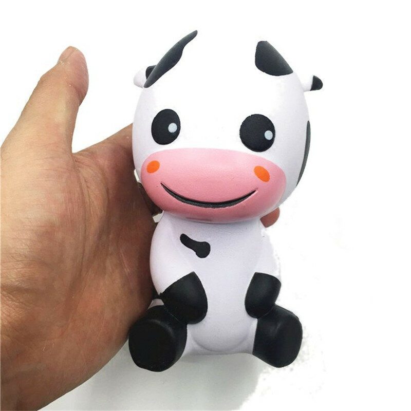 Squishy Baby Cow Jumbo 14 cm Pomaly Rastúce S Balením Zvieratká Kolekcia Darčeková Dekoračná Hračka