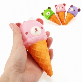 Squishy Ice Cream Bear Mäkká Pomaly Rastúca Kolekcia Darčeková Dekorácia Hračka Na Stláčanie