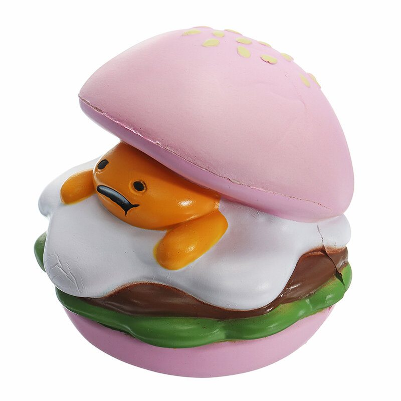 Squishy Lazy Egg Burger Pomaly Stúpajúci Roztomilé Zvieratká Kolekcia Kreslených Rozprávok Darčeková Dekoračná Hračka