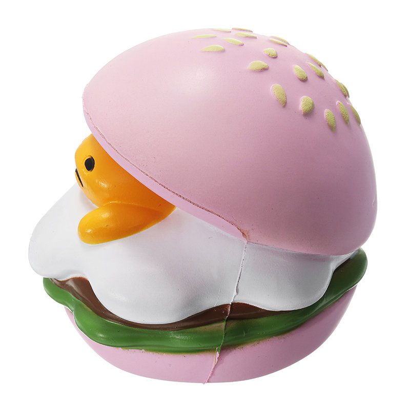 Squishy Lazy Egg Burger Pomaly Stúpajúci Roztomilé Zvieratká Kolekcia Kreslených Rozprávok Darčeková Dekoračná Hračka