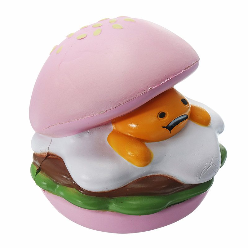 Squishy Lazy Egg Burger Pomaly Stúpajúci Roztomilé Zvieratká Kolekcia Kreslených Rozprávok Darčeková Dekoračná Hračka