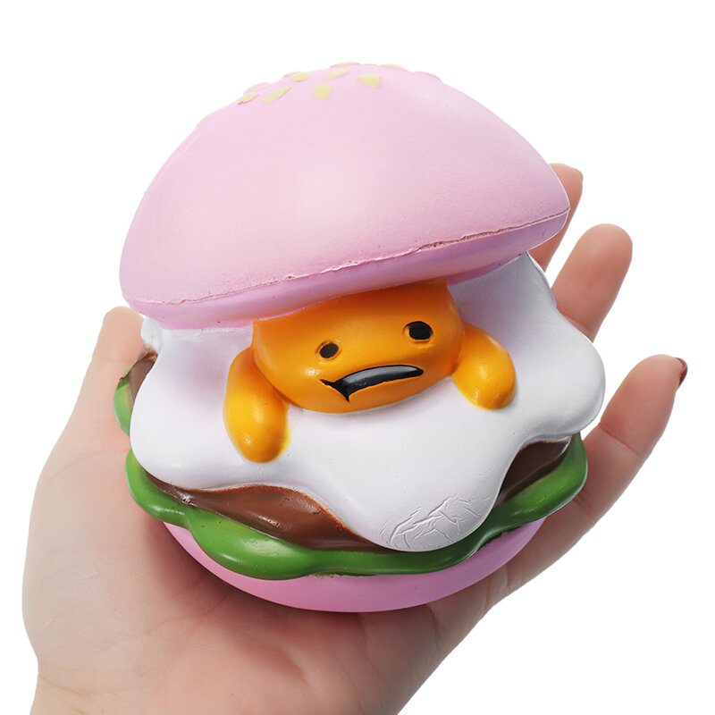 Squishy Lazy Egg Burger Pomaly Stúpajúci Roztomilé Zvieratká Kolekcia Kreslených Rozprávok Darčeková Dekoračná Hračka