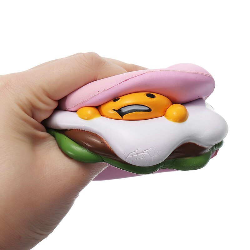 Squishy Lazy Egg Burger Pomaly Stúpajúci Roztomilé Zvieratká Kolekcia Kreslených Rozprávok Darčeková Dekoračná Hračka