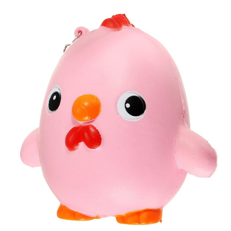 Squishy Pink Chicken Jumbo 10 cm Pomaly Rastúca Kolekcia Darčekový Dekor Plyšová Hračka Popruh Na Tašku Na Telefón