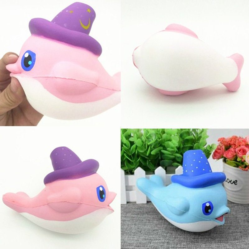 Squishy Slow Rising Kawaii Whale Soft Squeeze Roztomilý Delfín Remienok Na Mobil Chlebový Koláč Naťahovacia Hračka