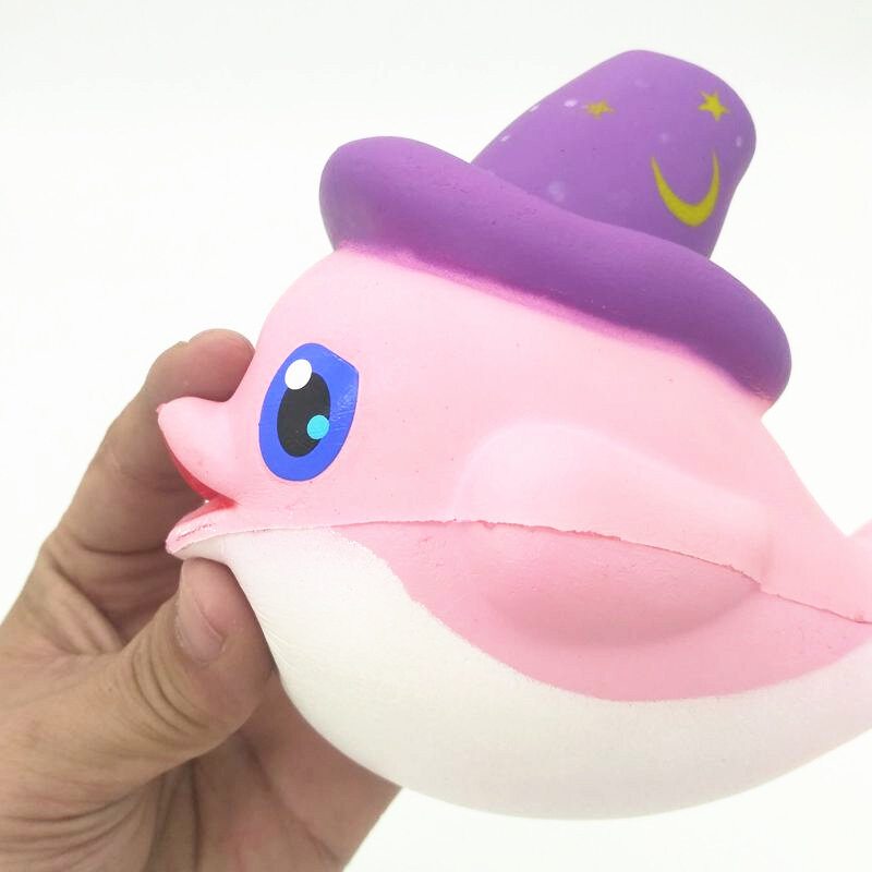 Squishy Slow Rising Kawaii Whale Soft Squeeze Roztomilý Delfín Remienok Na Mobil Chlebový Koláč Naťahovacia Hračka