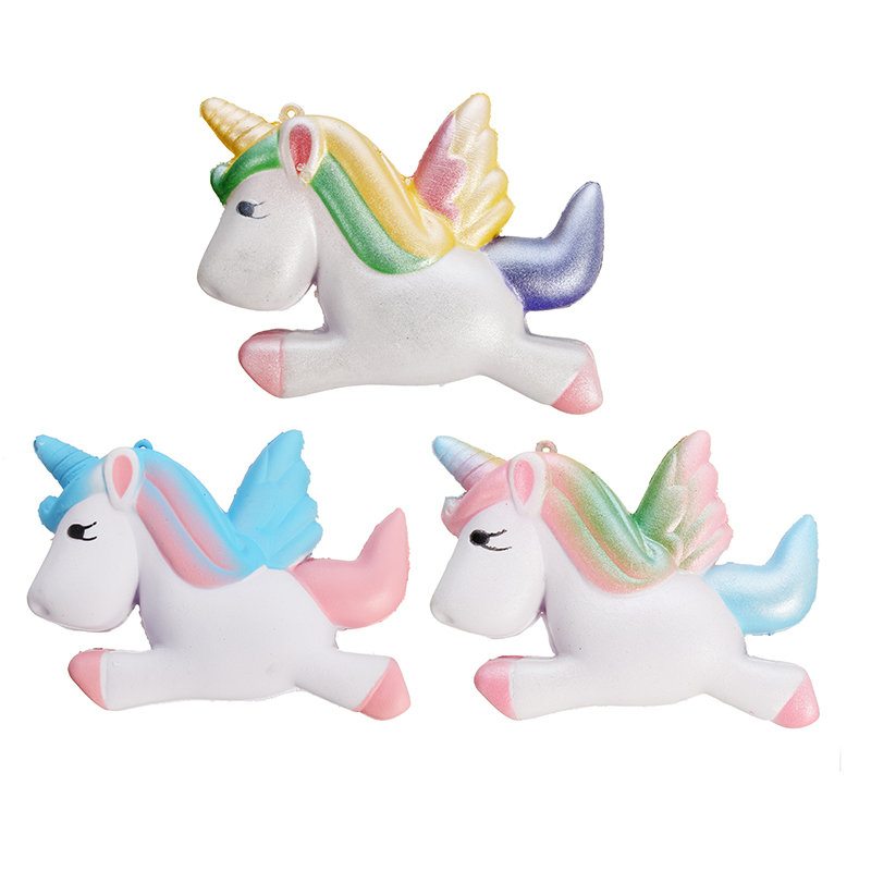 Squishy Unicorn Horse 13 cm Viacfarebná Mäkká Pomaly Rastúca Roztomilá Darčeková Dekoračná Hračka Z Kolekcie Kawaii