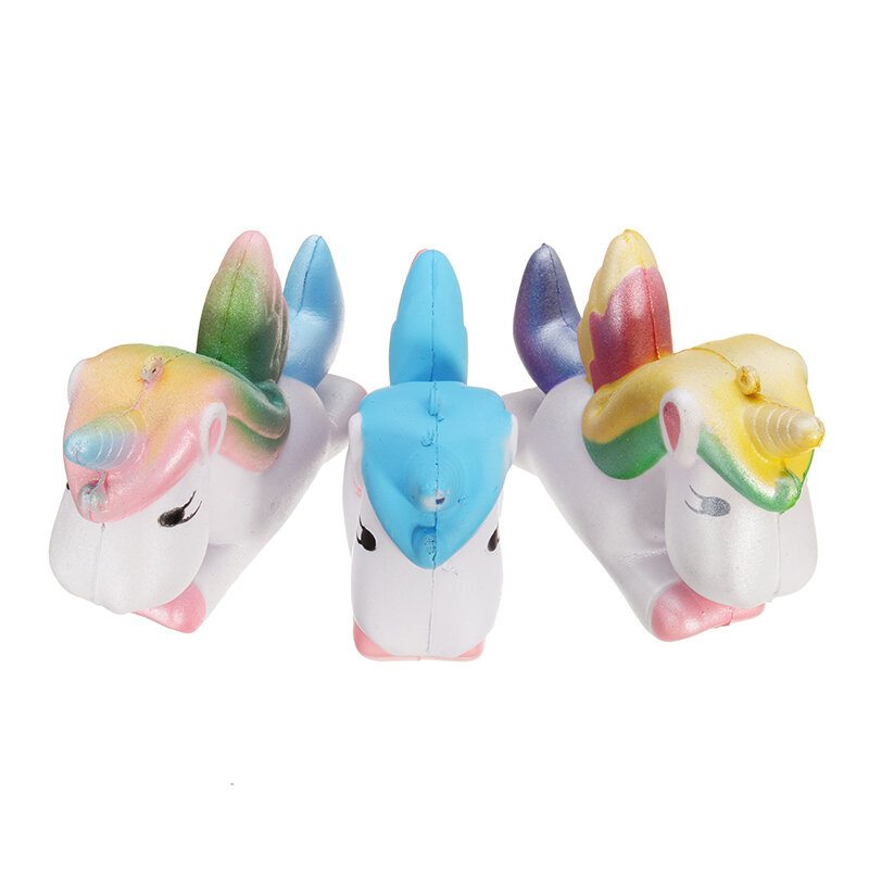 Squishy Unicorn Horse 13 cm Viacfarebná Mäkká Pomaly Rastúca Roztomilá Darčeková Dekoračná Hračka Z Kolekcie Kawaii