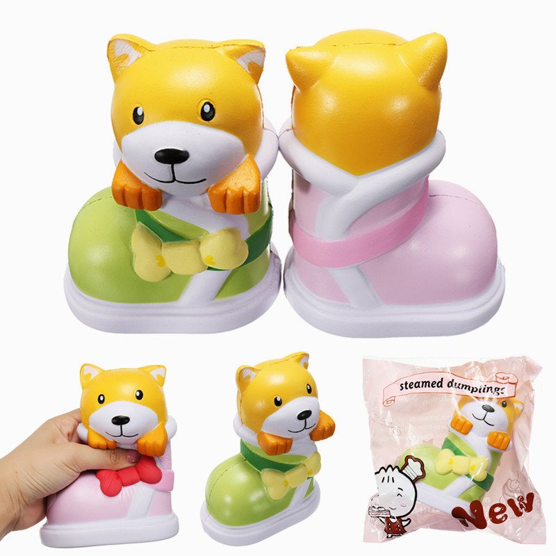 Squishyshop Šteniatko V Čižmách Jumbo Topánky Pre Psov Squishy Pomalé Stúpanie S Obalom Kolekcia Darčekové Dekorácie