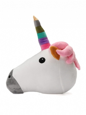 Vankúš Unicorn Emoji Throw Rainbow Pink Poop Emoticon 32 cm