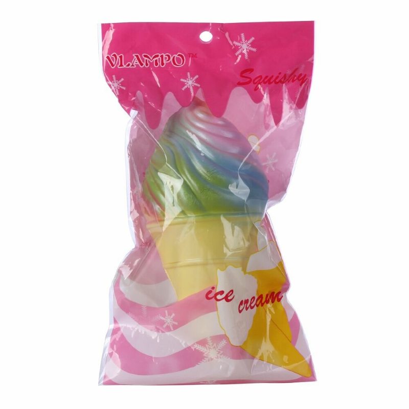 Vlampo Squishy Rainbow Kornút Zmrzliny Pomaly Stúpajúci Originálny Obal Kolekcia Darčeková Dekoračná Hračka