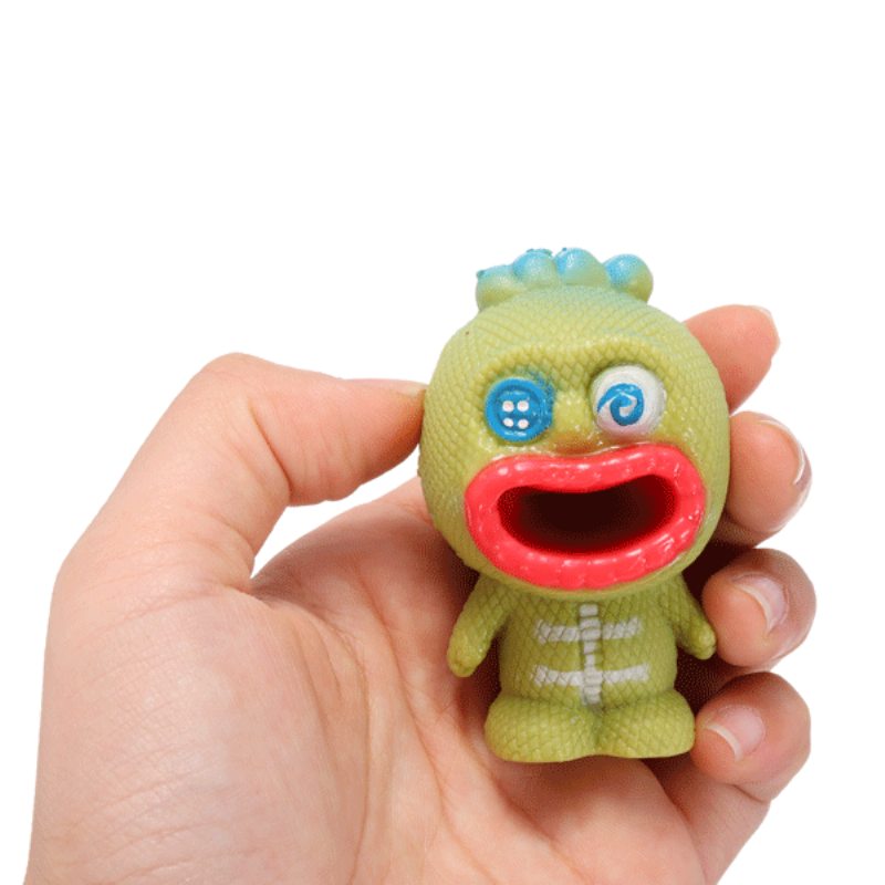 Vyskakovať Alien Squishy Odľahčovač Stresu Zábavný Darček Ventilátor Hračky Big Mouth Slime