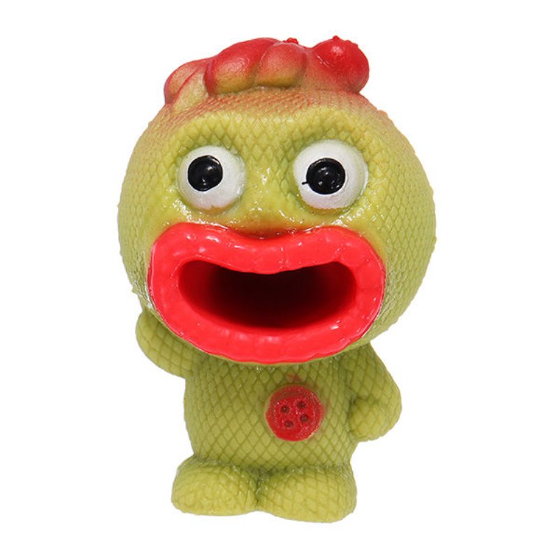 Vyskakovať Alien Squishy Odľahčovač Stresu Zábavný Darček Ventilátor Hračky Big Mouth Slime