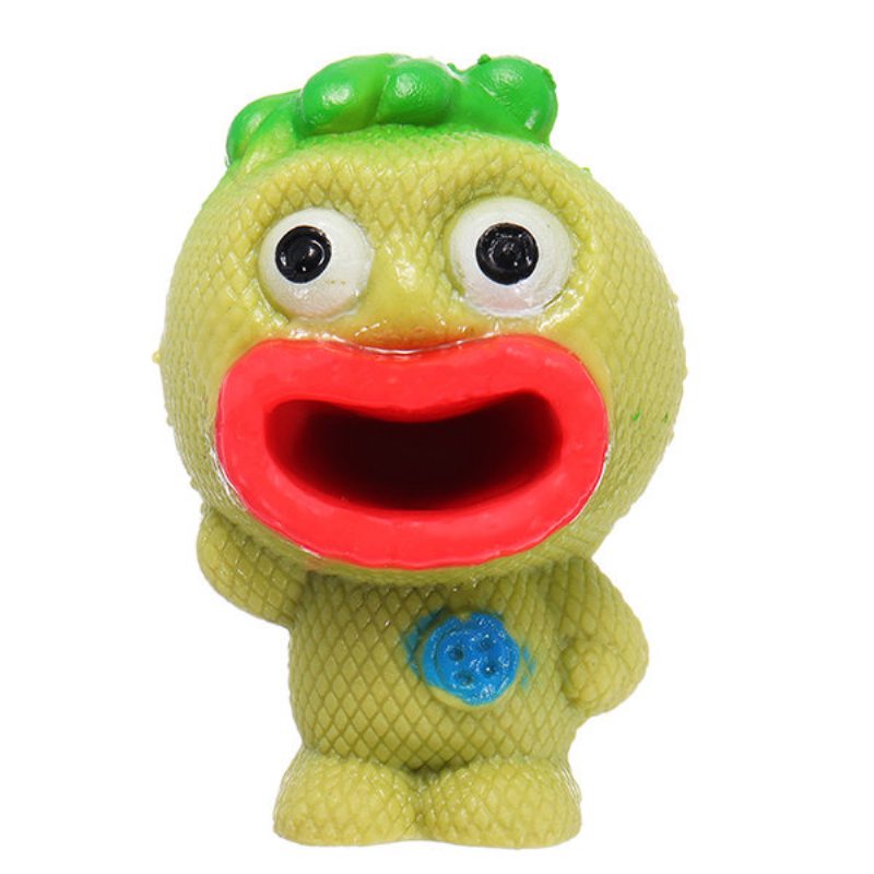Vyskakovať Alien Squishy Odľahčovač Stresu Zábavný Darček Ventilátor Hračky Big Mouth Slime