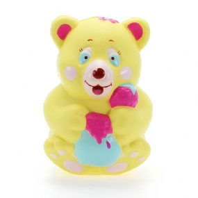 Xinda Squishy Jahodový Medveď Držiaci Medový Hrniec 12 cm Pomaly Stúpajúci S Obalom Kolekcia Darčeková Hračka