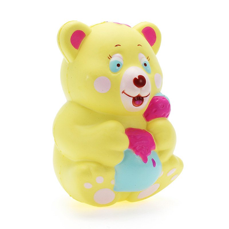 Xinda Squishy Jahodový Medveď Držiaci Medový Hrniec 12 cm Pomaly Stúpajúci S Obalom Kolekcia Darčeková Hračka