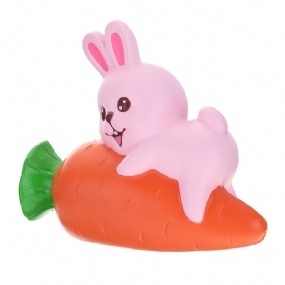Yunxin Squishy Rabbit Bunny Holding Mrkva 13 cm Pomaly Rastúca S Obalom Kolekcia Darčeková Dekoračná Hračka